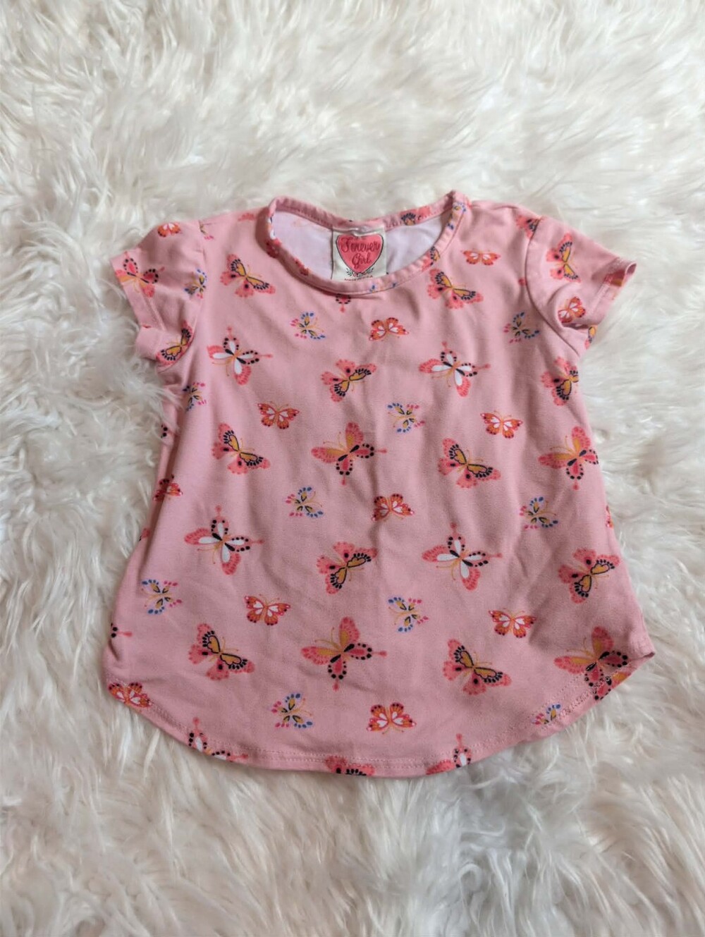 Y2k 90s 2000s girls butterfly print top forever girl